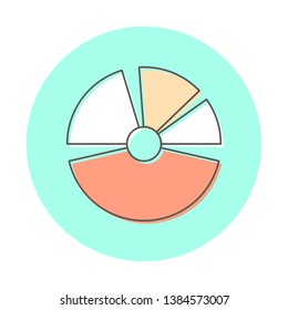 Icon chart. Line logo style, website design element