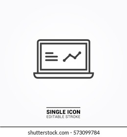 Icon chart line node Single Icon Graphic Design
