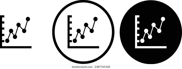icon chart line outline for web site design 
and mobile dark mode apps 
Vector illustration on a white background