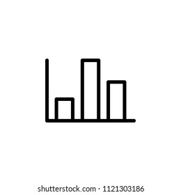 The icon of chart. Simple outline icon illustration, vector of chart for a website or mobile application on white background
