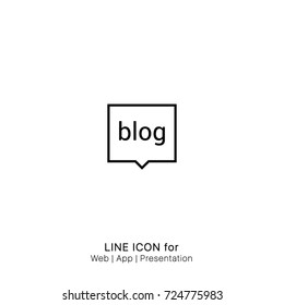 Icon chat blog  graphic design single icon vector