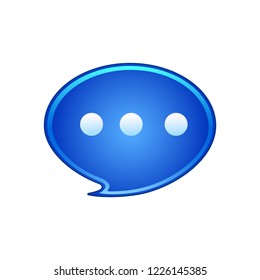 icon chat blue with bubble illustration free vector