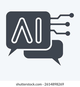 Icon Chat Bot 2. related to Artificial Intelligence symbol. glyph style