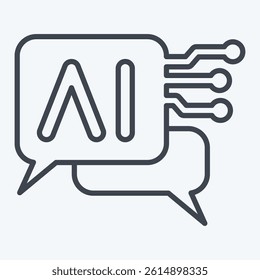 Icon Chat Bot 2. related to Artificial Intelligence symbol. line style