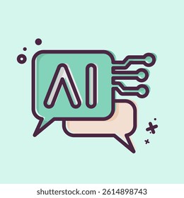 Icon Chat Bot 2. related to Artificial Intelligence symbol. MBE style