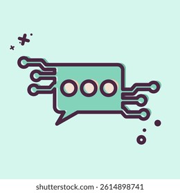 Icon Chat Bot. related to Artificial Intelligence symbol. MBE style