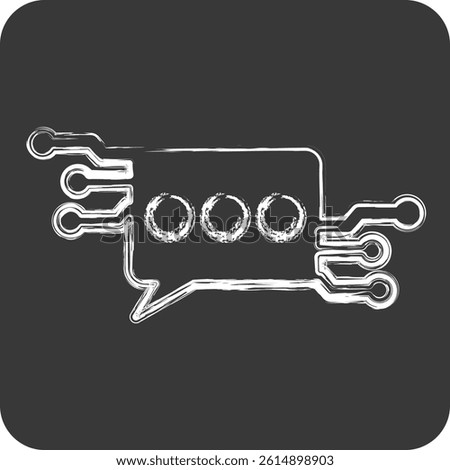 Icon Chat Bot. related to Artificial Intelligence symbol. chalk Style