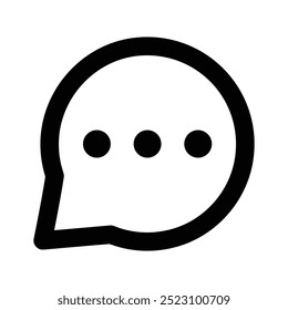 Icono de burbuja de chat en estilo moderno, Vector premium