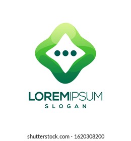 icon chat colorful gradient logo design