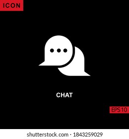Icon Chat. Flat, glyph or filled vector icon symbol sign collection for mobile concept and web apps design.