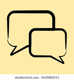 Icon chat. Internet network elements. Icon in hand drawn style.