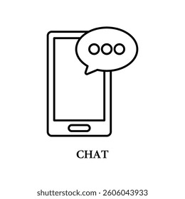 Icon a chat, isolated against a clean background.