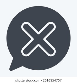 Icon Chat. related to Exclamation symbol. glyph style. design editable
