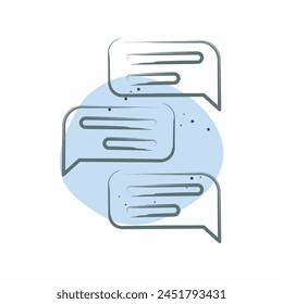 Icon Chat. related to Online Game symbol. Color Spot Style. simple design illustration