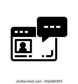 Icon Chat With Style Glyph