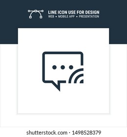 icon chat subscribe graphic design single icon vector illustration