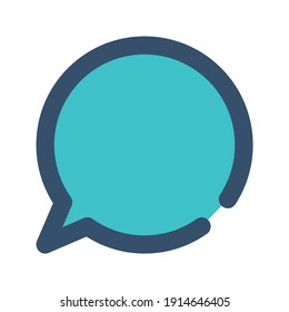 icon chat using filled line style and blue color