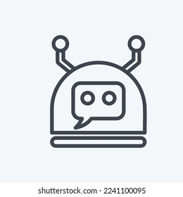 Icon Chatbot. in Bezug auf das Symbol für maschinelles Lernen. Linienstil. einfaches Design bearbeitbar. einfache Abbildung. einfache Vektorsymbole
