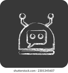 Icon Chatbot. related to Machine Learning symbol. chalk Style. simple design editable