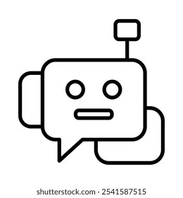 Icon of a chatbot, representing AI and customer support automation.