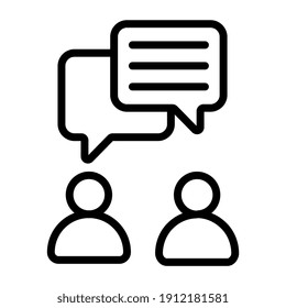 Icon of chatting, avatars with chat bubbles