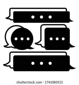 Icon chatting message communicate symbol mobile social media