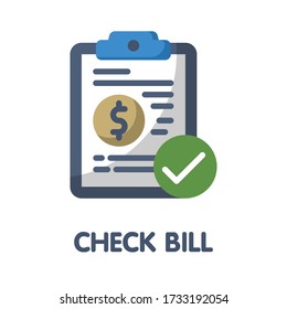 Icono de verificación de lista de iconos Icono de estilo plano ilustración de diseño sobre pasos de fondo blanco.10