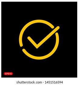 icon of check box with black background. vector design