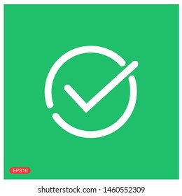 icon of check box with green background. vector design