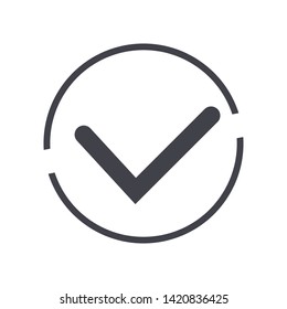 icon of check box on white background. Element for web