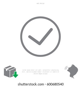 icon of check box. vector illustration 