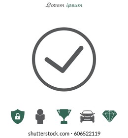 icon of check box. vector illustration 