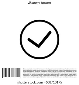 icon of check box. vector illustration 