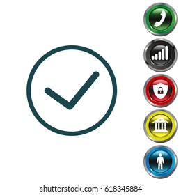 icon of check box. vector illustration 