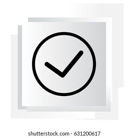 icon of check box. vector illustration 