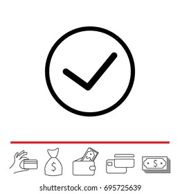 icon of check box. vector illustration 
