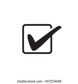 icon of check box, or as a Yes button