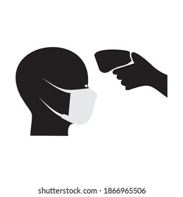 Icon of Check Human Body Temperature. - Vector Icon Design
