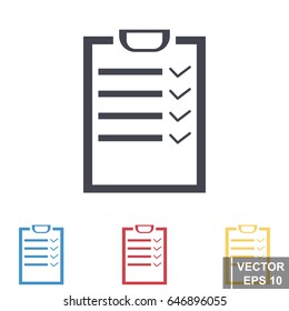 Icon check mark isolated on white background. Flat