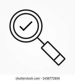 icon check mark search graphic design single icon