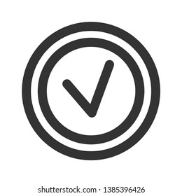 Icon of check. Vector line Icon. Mobile concept and web design