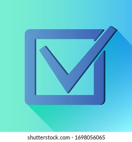 La casilla de verificación de icono.Icono plano para diseño web.Ilustración vectorial.
