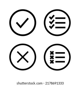 Icon checklist black circle choice