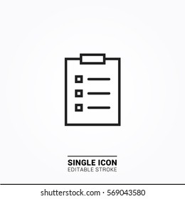 icon checklist form single icon graphic design