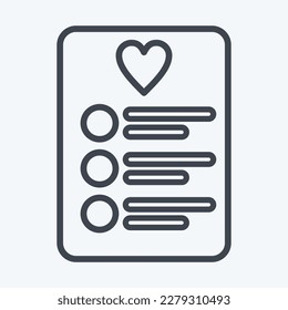 Icon Checklist. related to Black Friday symbol. shopping. simple illustration