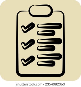 Icon Checklist. related to Business Analysis symbol. hand drawn style simple design editable. simple illustration