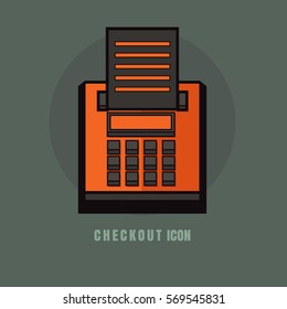 icon checkout design, vector illustration