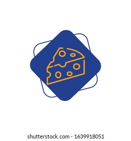 icon cheese with box vector design