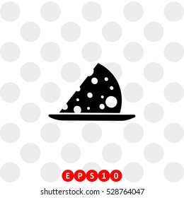 Icon of cheese on gray background. All elements cheese for web design and decoration of greeting cards.
