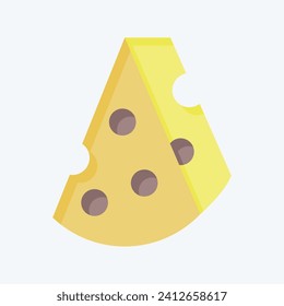 Icon Cheese. related to Spain symbol. flat style. simple design editable. simple illustration